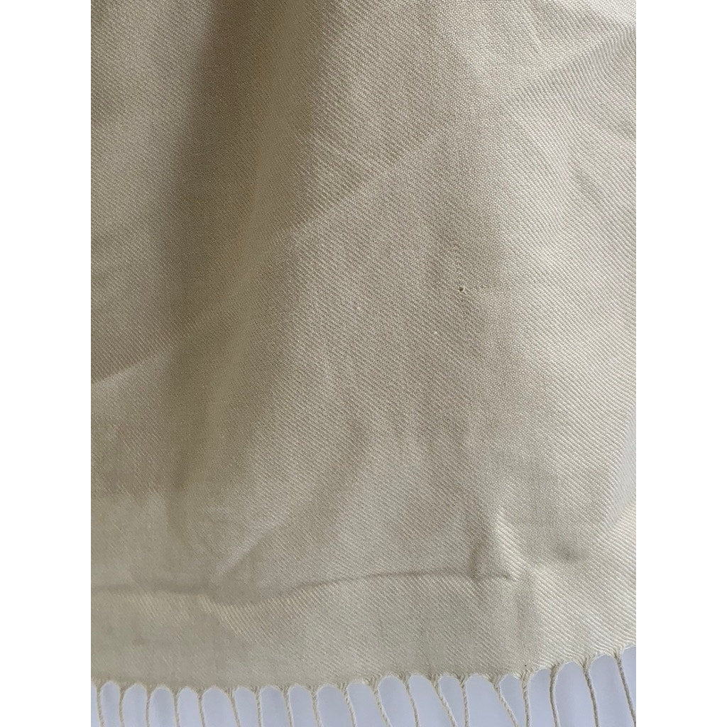 UNBRANDED Women's Beige Soft Fringe Wrap Scarf SZ OS