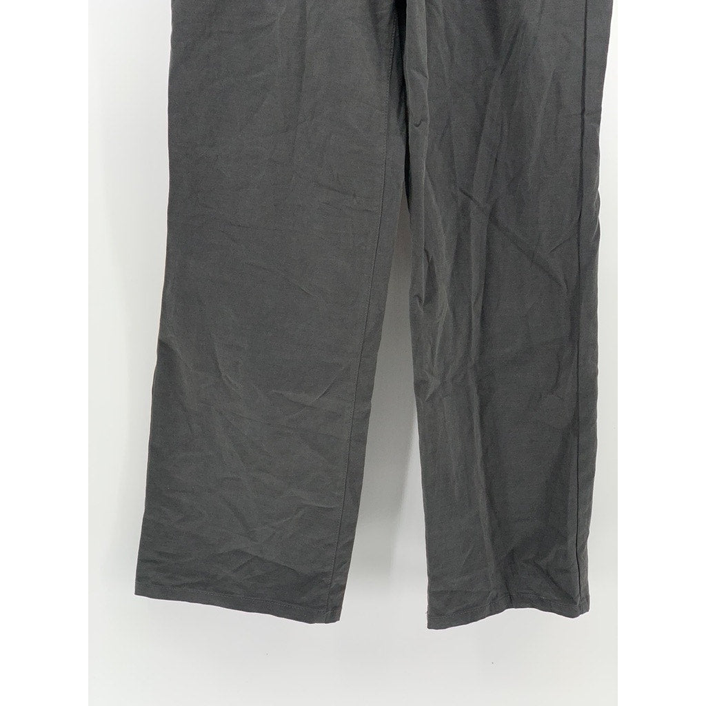 ZARA Men's Charcoal Gray Pleated Straight-Leg Regular-Fit Belted Pants SZ 29