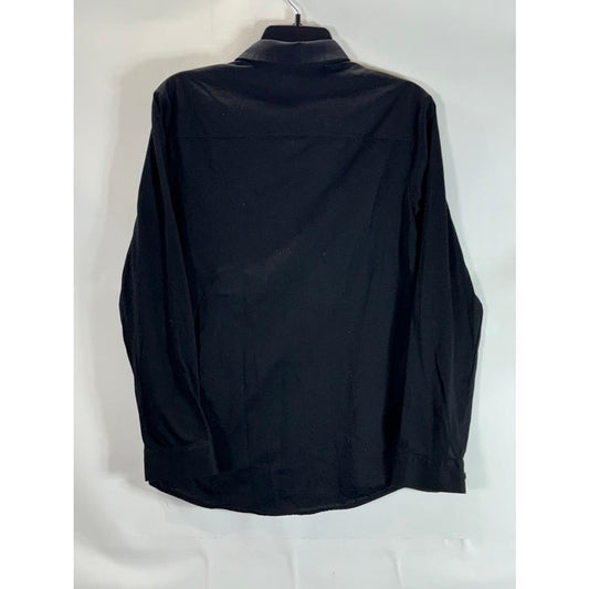 COS Women's Black Solid Cotton Button-Up Long Sleeve Top SZ S(US4)