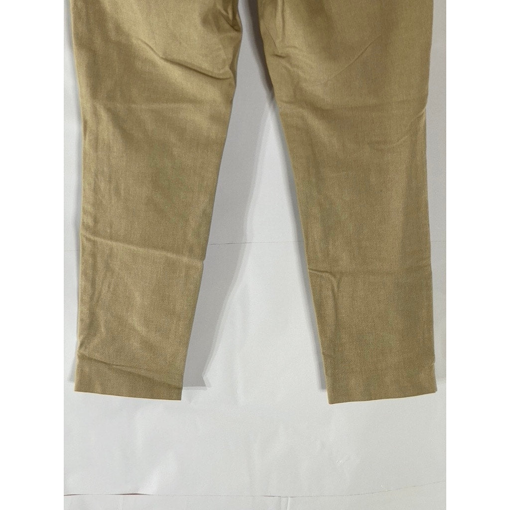 BANANA REPUBLIC Women's Tan Sloan Slim-Leg Regular-Fit Ankle Pant SZ 4