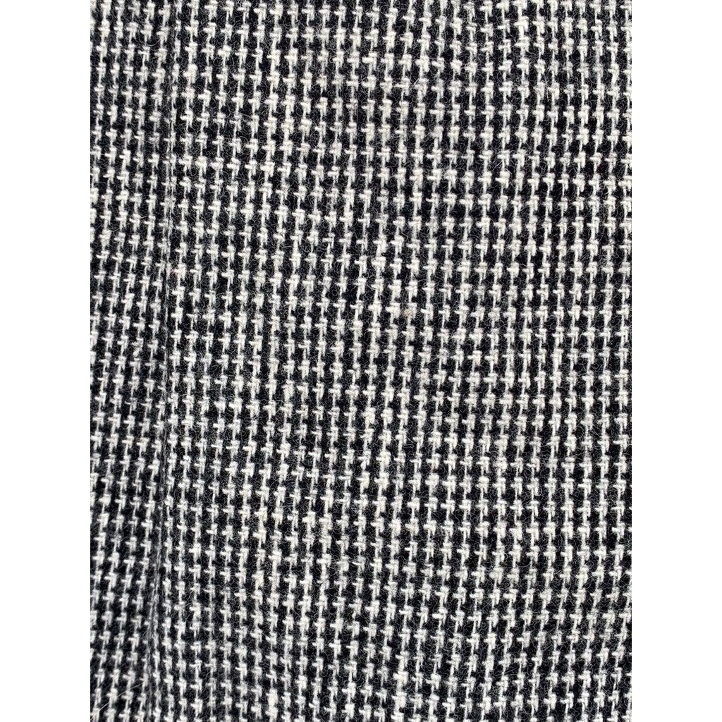 UNBRANDED Women's Black-White Houndstooth Straight Wool-Blend Mini Skirt SZ 6