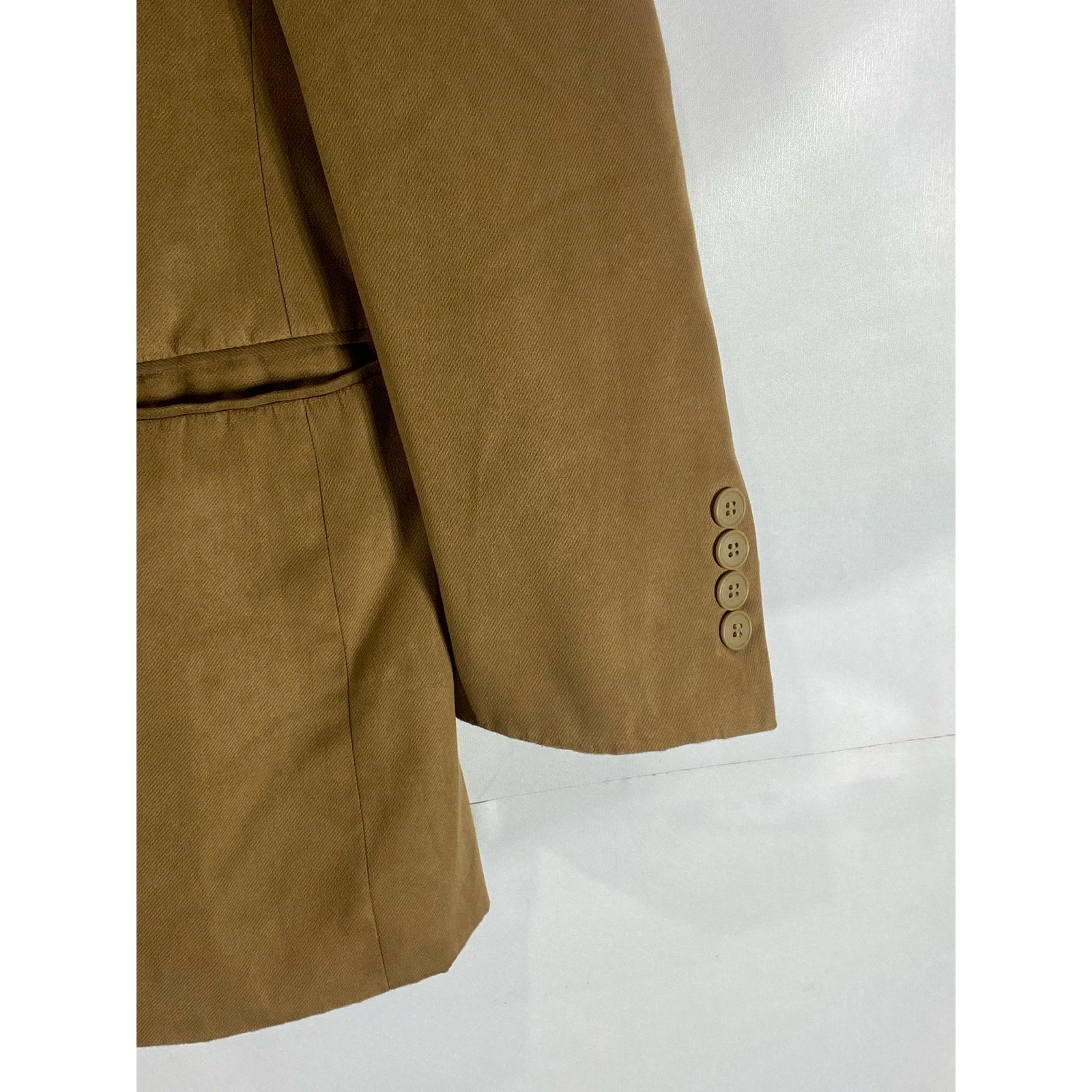 ANDREW FEZZA Men's Brown Short Three-Button Notch Lapel Blazer SZ 40S