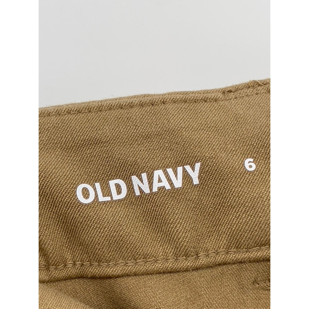 OLD NAVY Women's Tan Teakwood High-Rise Pixie Skinny Pants SZ 6