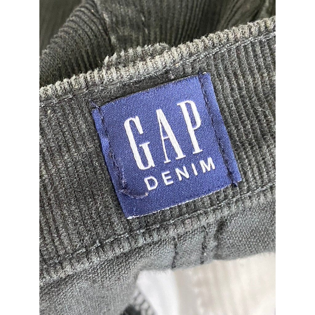 GAP DENIM Women's Petite Dark Charcoal Gray True Skinny Corduroy Pant SZ 8/28P