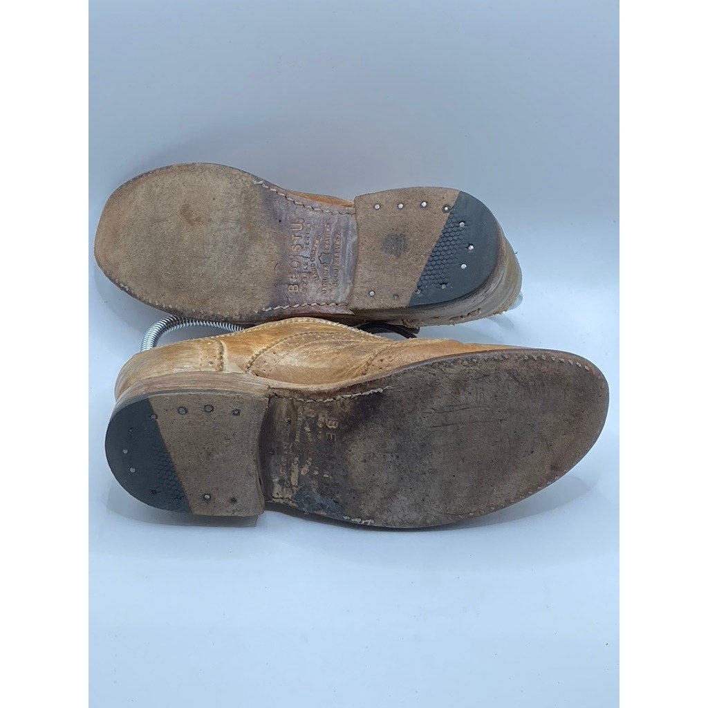 BED|STU Women’s Tan Leather Lita Wingtip Lace-Up Oxford Shoes SZ 7
