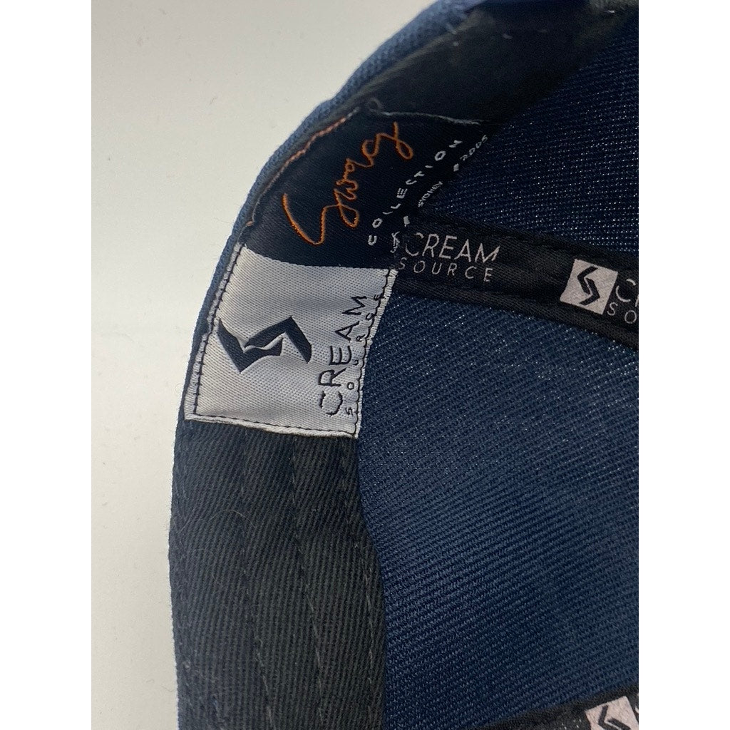 GEORGE COLLECTION Men’s Navy Blue Cream Source Embroidered SnapBack Cap SZ OS