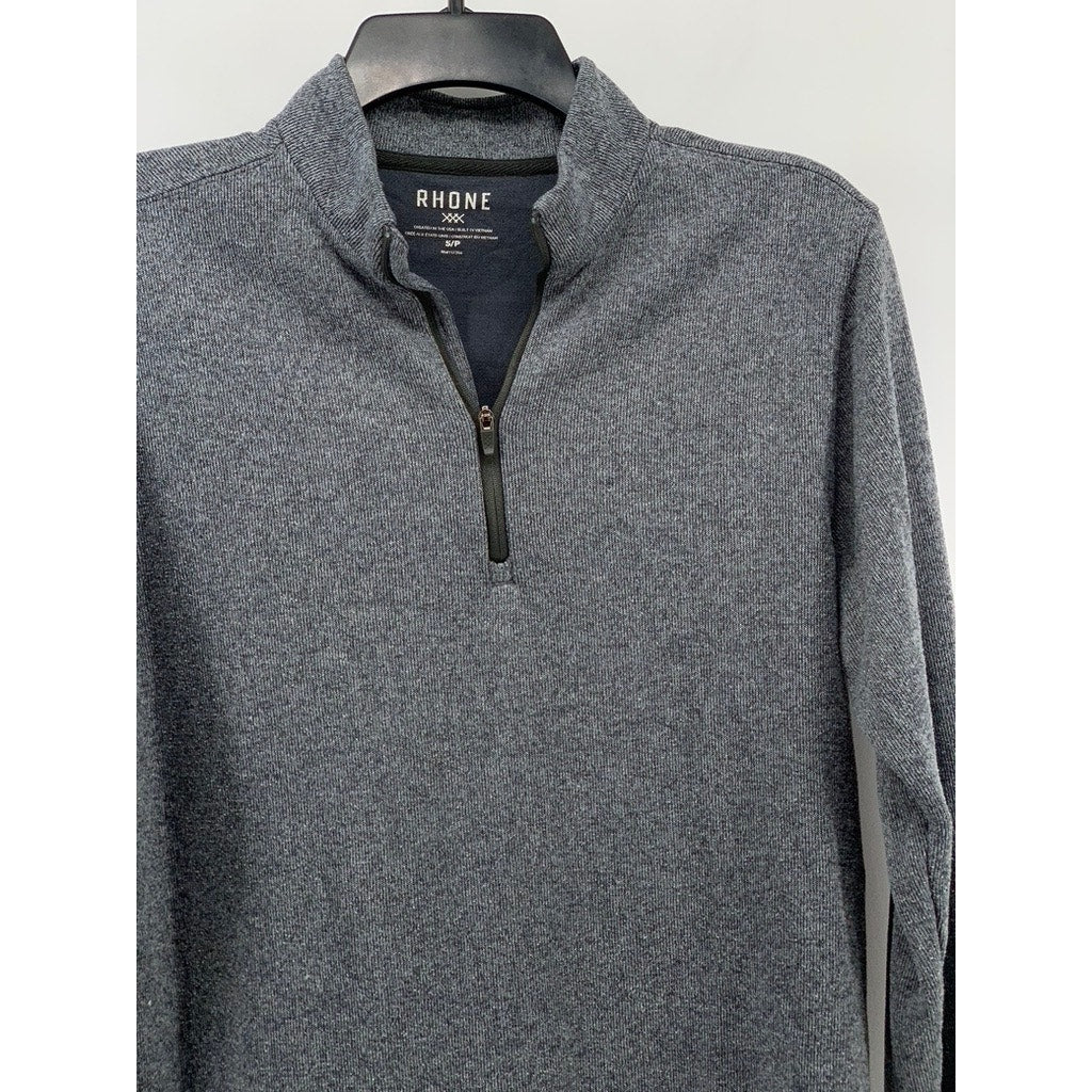 RHONE Men's Charcoal Gray Half-Zip Pullover Sweater SZ S
