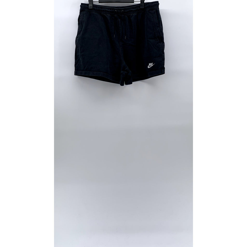 NIKE Men’s Black Solid Drawstring Casual Pull-On Shorts SZ L