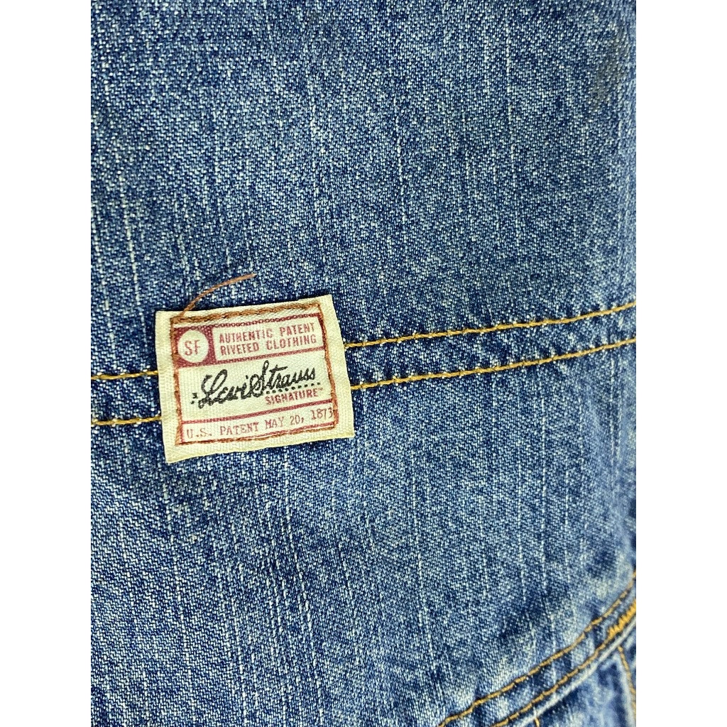 LEVIS STRAUSS SIGNATURE Men's Vintage Blue Straight-Leg Carpenter Jean SZ 36X34