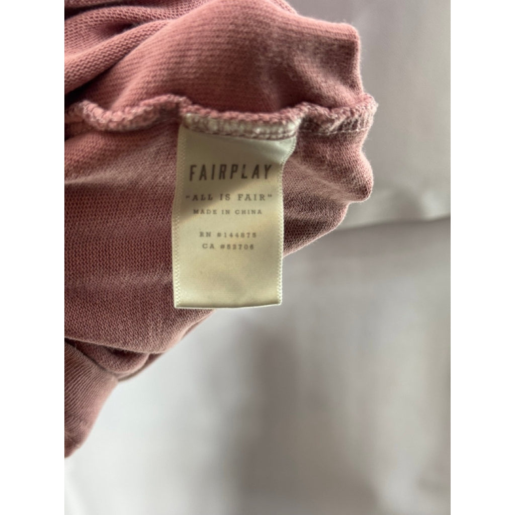 FAIRPLAY Women's Terracotta Solid All Is Fair Crewneck Short Sleeve T-Shirt SZ M