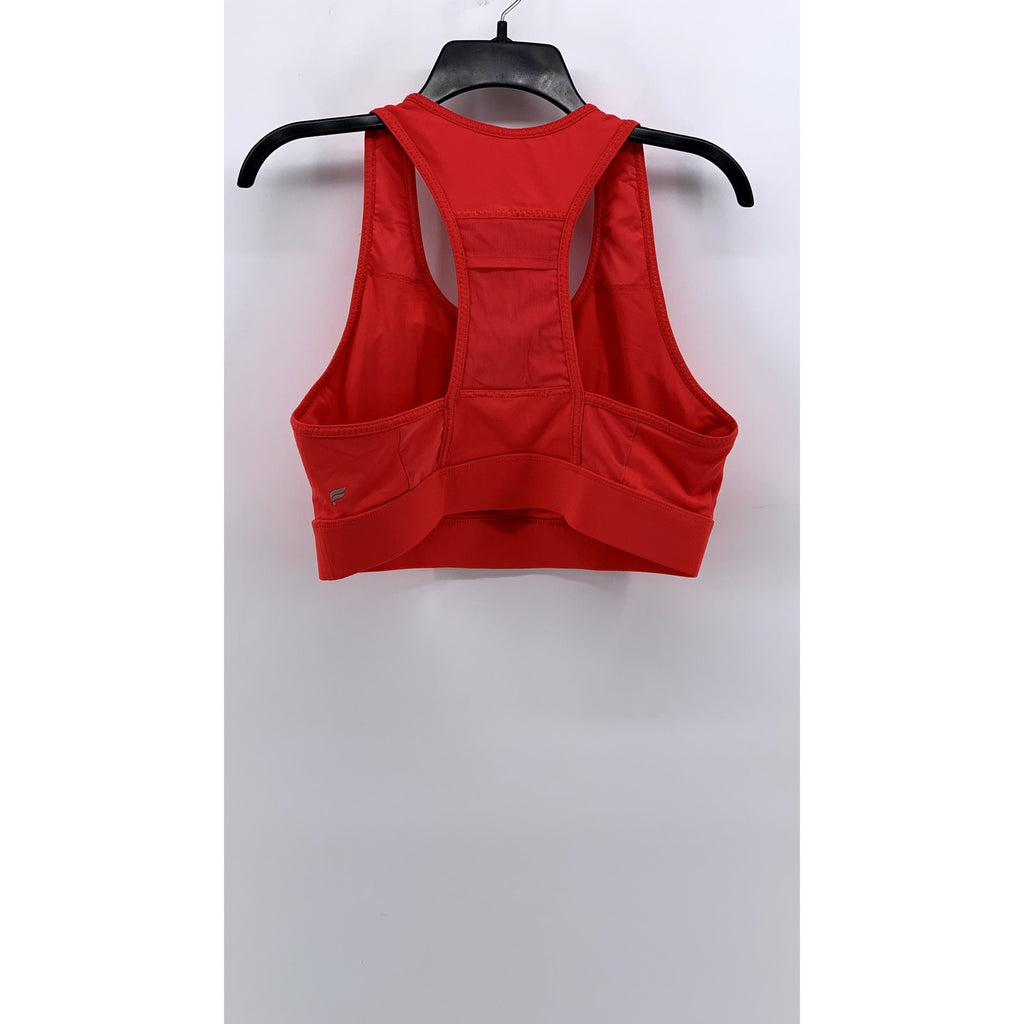 FABLETICS Women's Red-Orange Scoop-Neck Racerback Sports Bra SZ XL