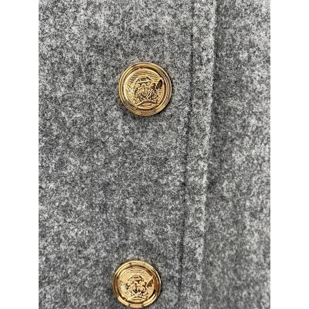 ZARA Women's Charcoal Gray Button-Up Long Sleeve Soft Knit Blazer SZ S