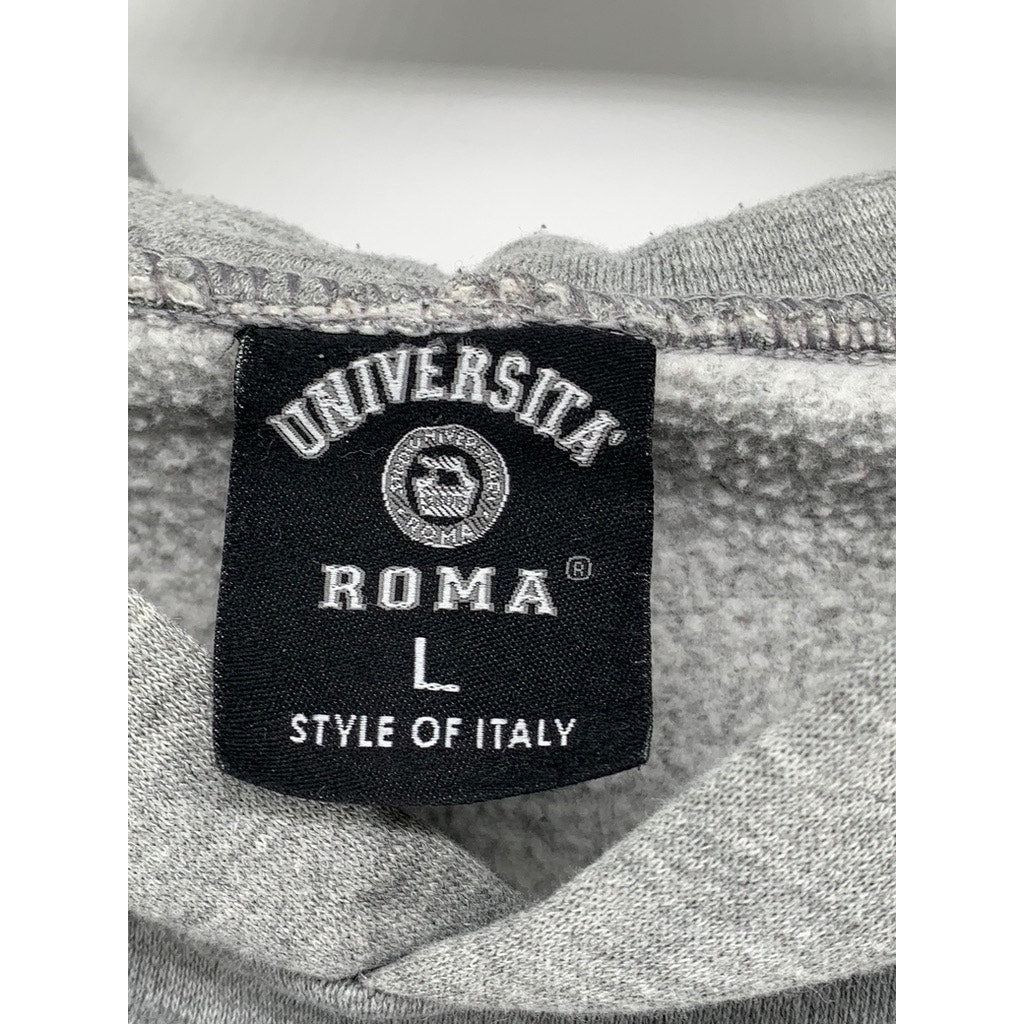 UNIVERSITA ROMA Women's Gray Vintage University Hoodie SZ L