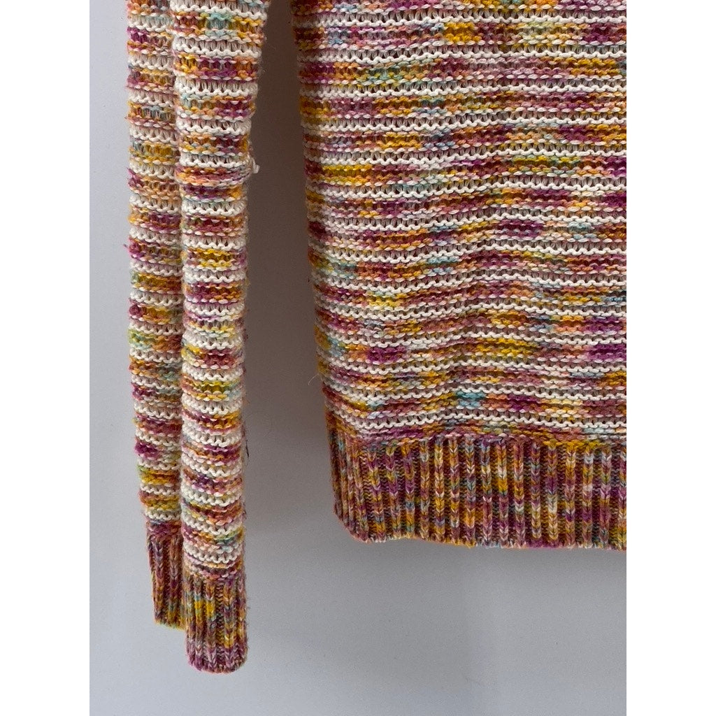 SONOMA GOODS FOR LIFE Women's Orange Multicolor Knit Crewneck Sweater SZ XS