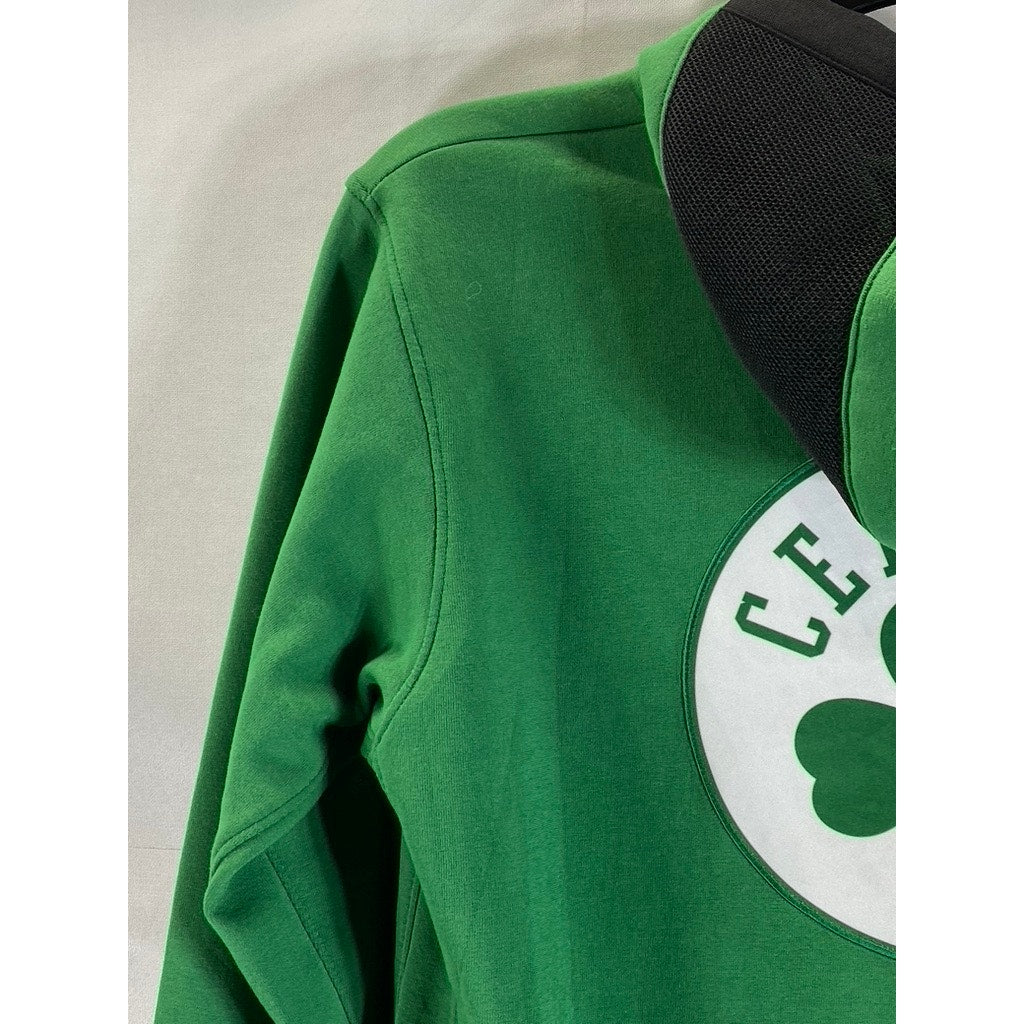 NIKE Youth Green/Black Boston Celtics Showtime Full-Zip Hooded Sweater SZ M