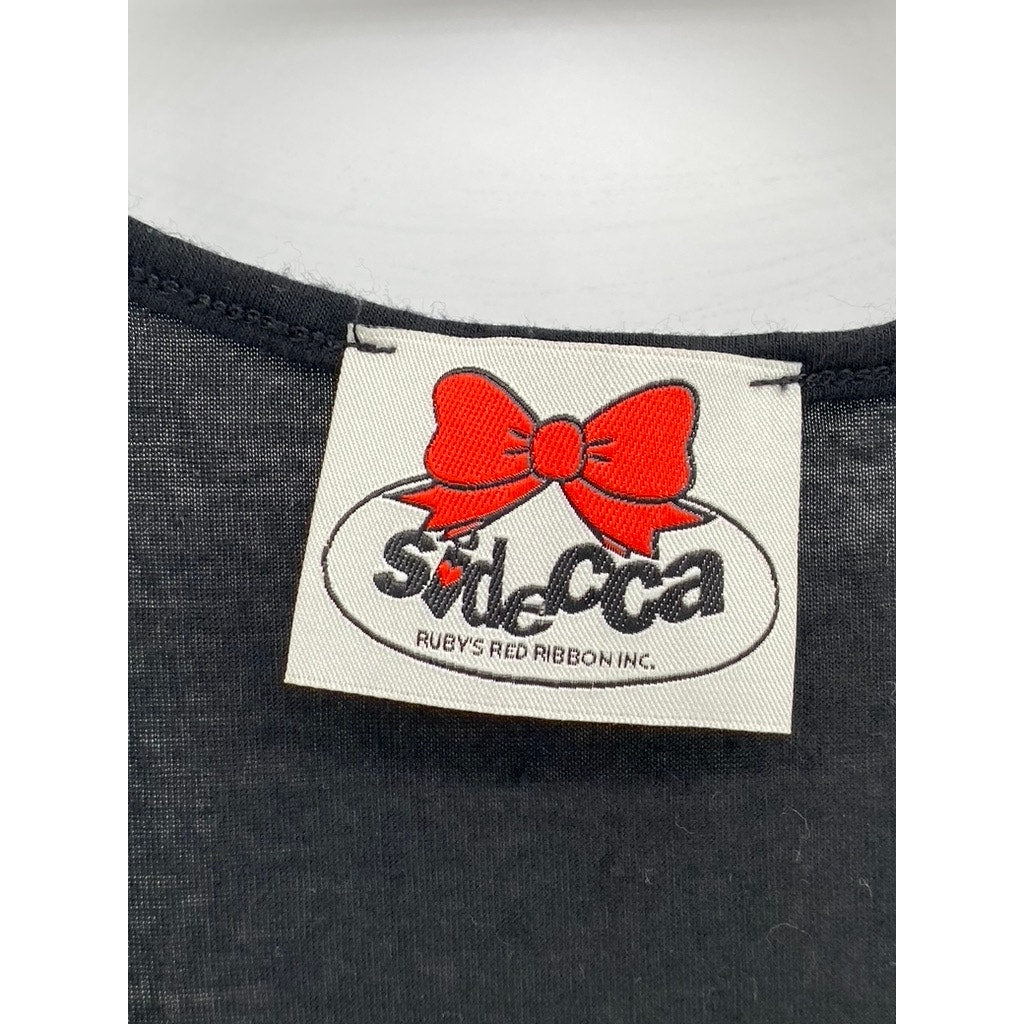 SIDE CCA Women's Vintage Black-Multi Sequin Embellished Shell Tank Top SZ L