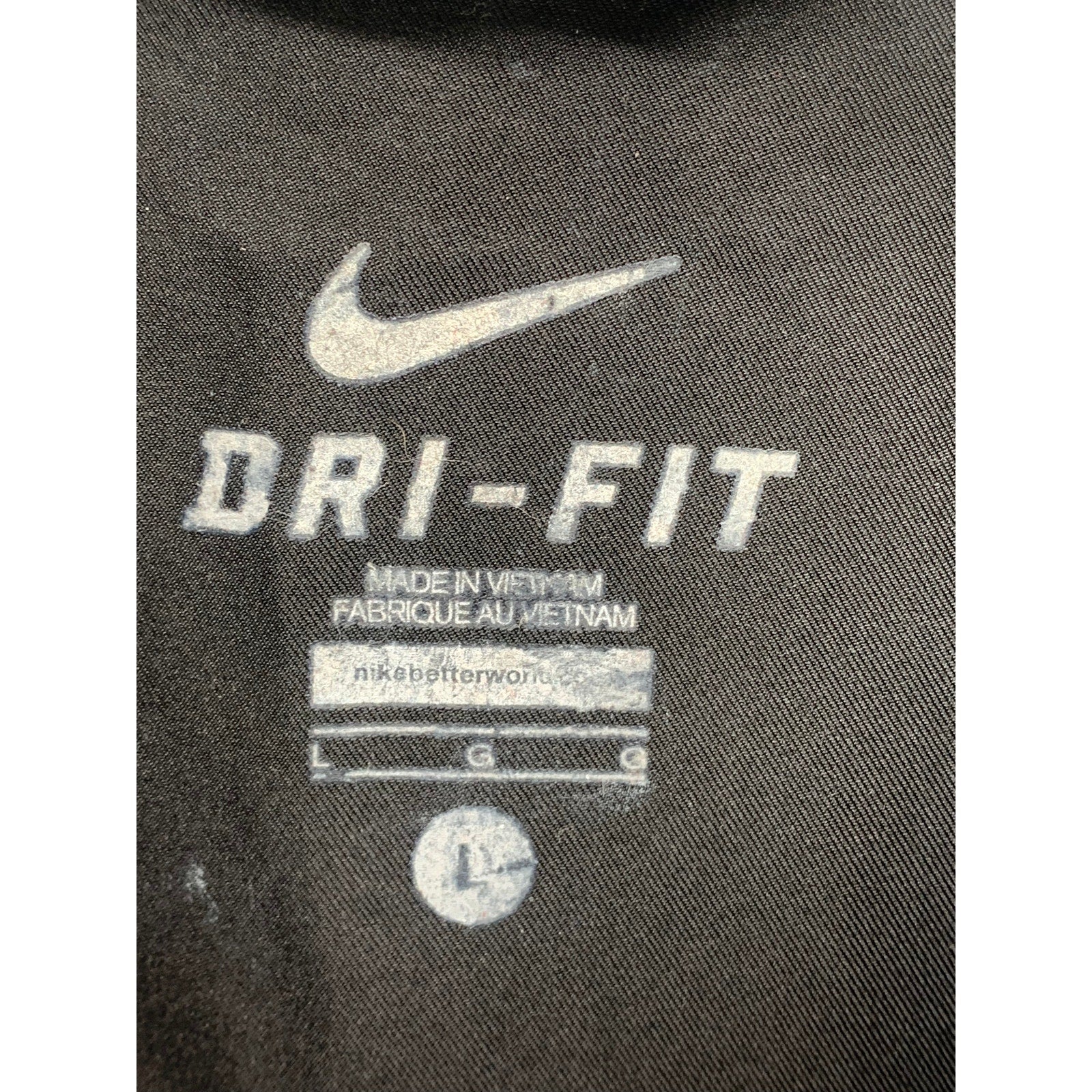 NIKE Men's Black-White Dri-Fit Charleston Football Zip-Up Track Jacket SZ L