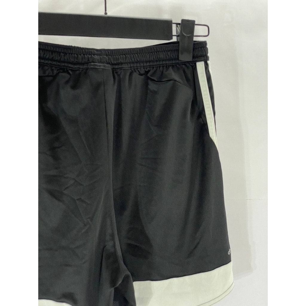 ADIDAS Girls' Black-White Clima Cool Active Shorts SZ S