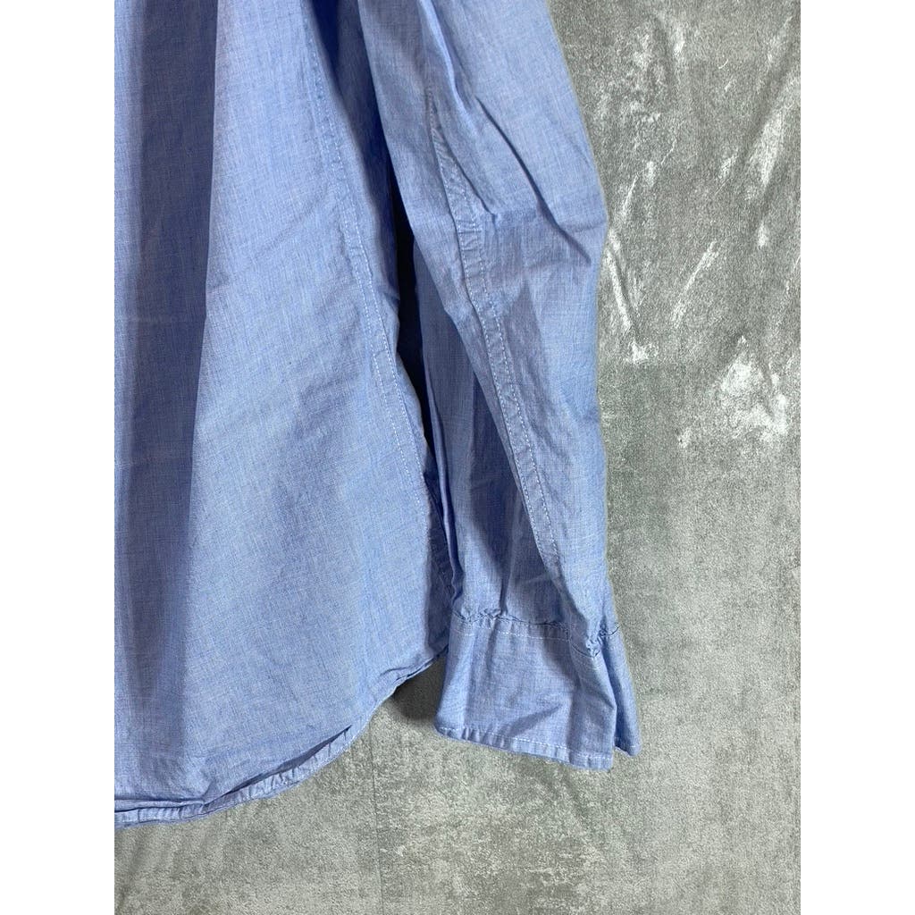 J.CREW Men's Light Blue Flex Washed Slim-Fit Button-Up Long Sleeve Shirt SZ S