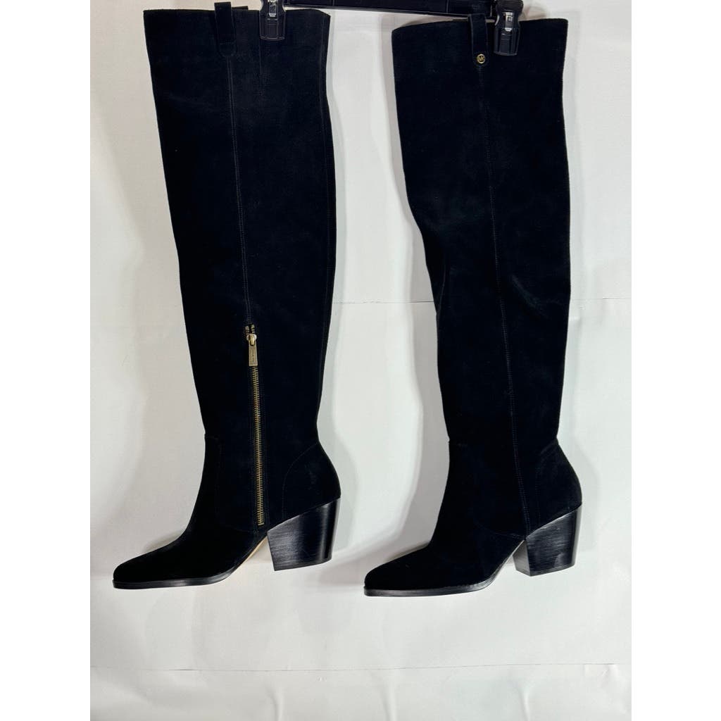 MICHAEL MICHAEL KORS Women's Black Harlow Over-The-Knee Block-Heel Boots SZ 7.5