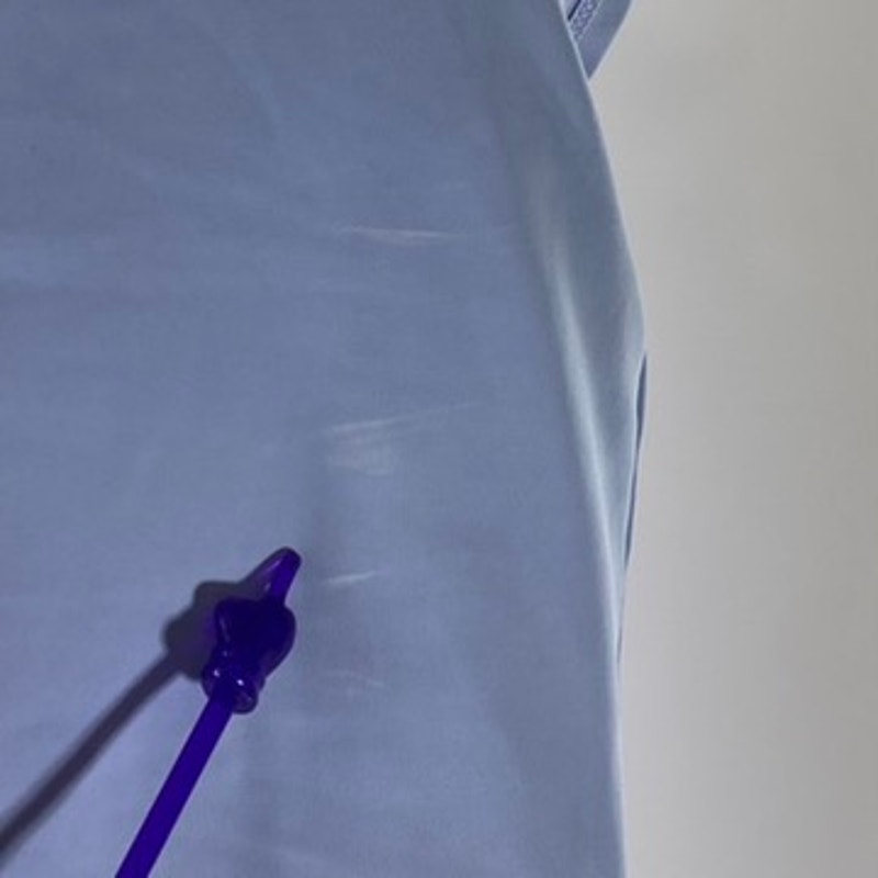 90 DEGREE By REFLEX Women's Light Blue Short Sleeve Cropped Tennis Polo Top SZ L