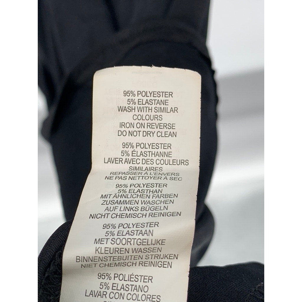 BOOHOO Women's Black Ruched Long Sleeve Dress SZ 14