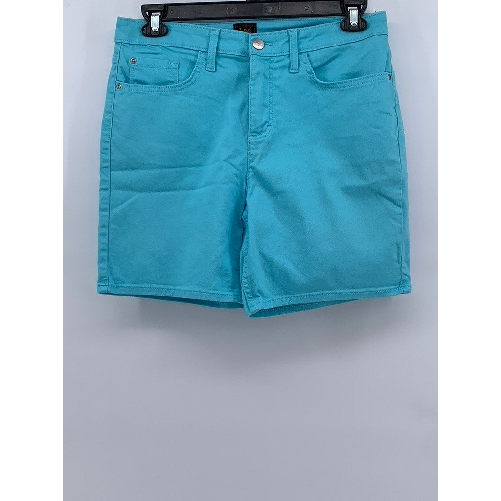 LEE Women's Light Blue Straight Leg Shorts SZ M