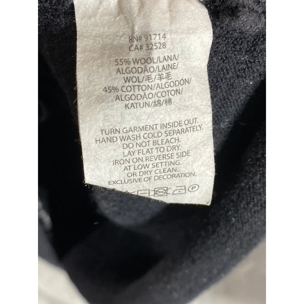 A|X ARMANI EXCHANGE Men's Black Striped V-Neck Pullover Sweater SZ XL