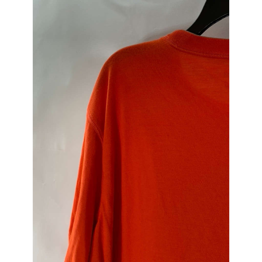 REEBOK Men's Red PlayDry Crewneck Short Sleeve Logo T-Shirt SZ L