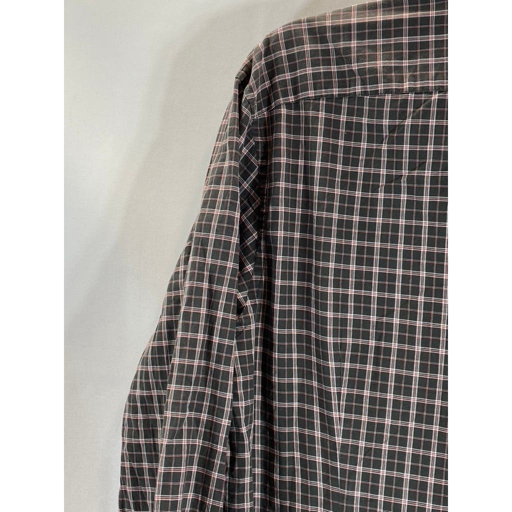 JOHN VARVATOS STAR U.S.A. Men's Black/Red Plaid Button-Up Long Sleeve Shirt SZ L