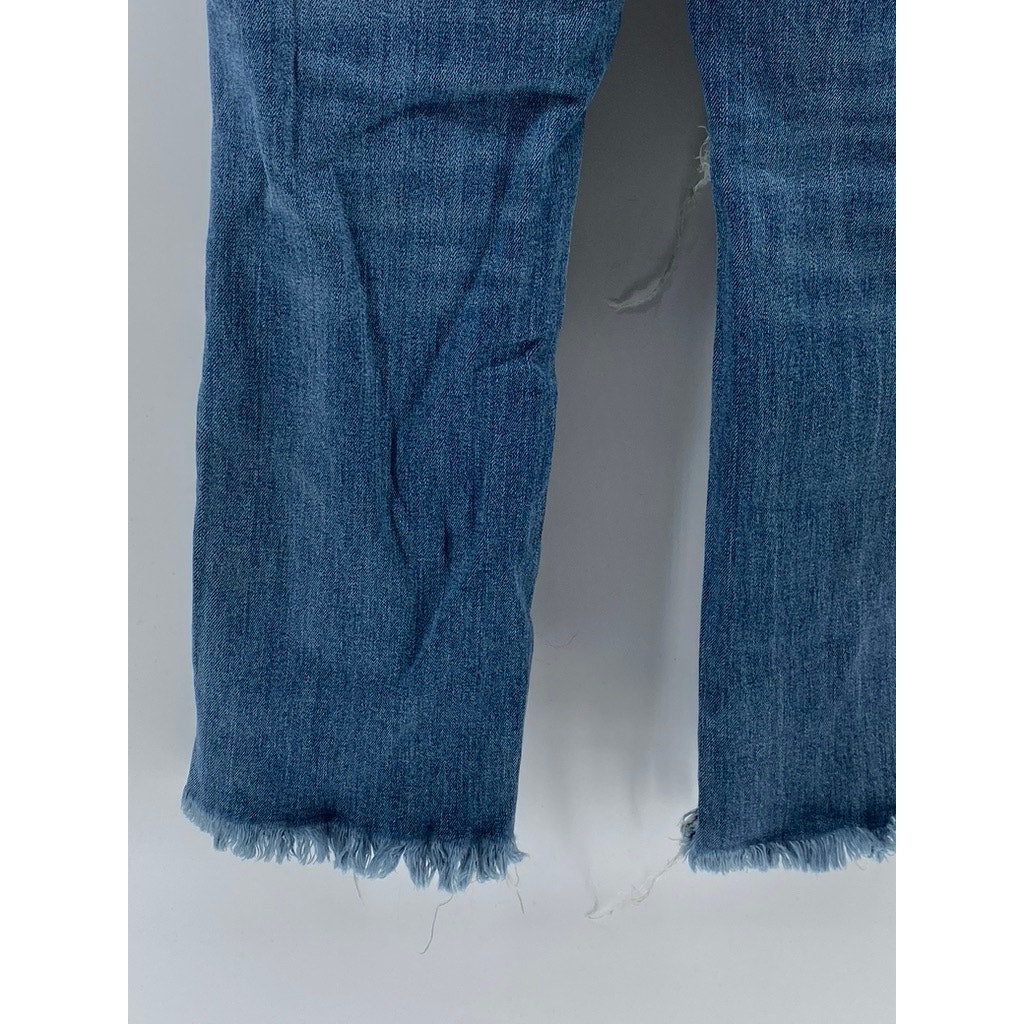 FLYING MONKEY Women's Medium Wash Blue Distressed Super High-Rise Jean SZ 25