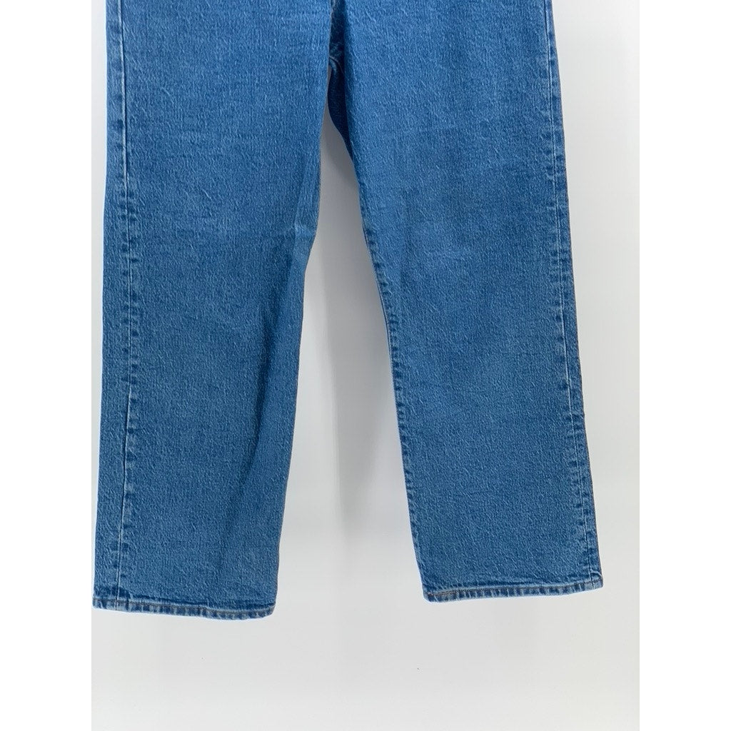 LEVI'S Women's Blue Denim Casual Button-Fly Ribcage Straight Ankle Jeans SZ 30