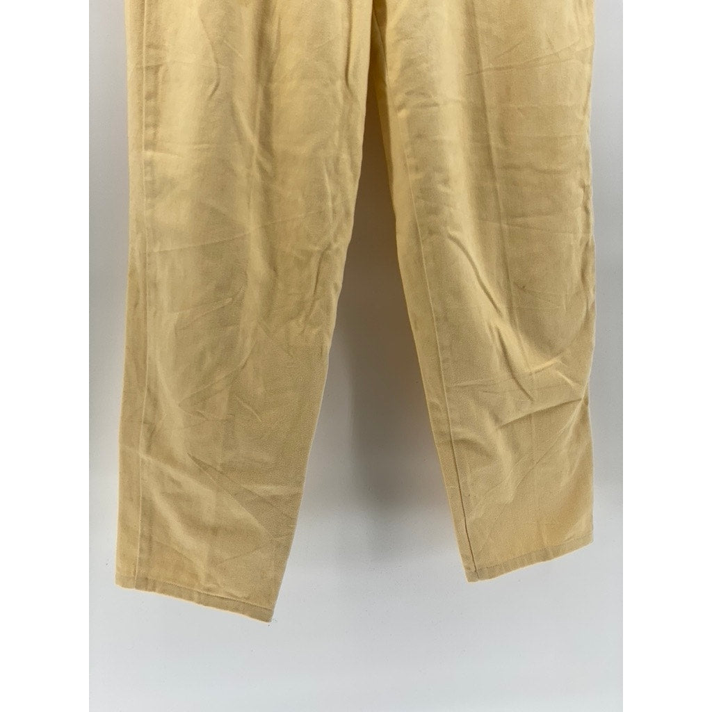 CHRISTOPHER & BANKS Women's Yellow Straight-Leg Regular-Fit Pant SZ 12