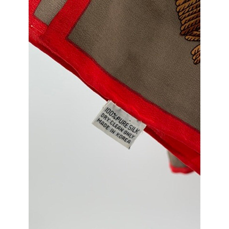 SANDRA ROTH CIAO SPORT Women's Brown Printed Silk Lightweight Scarf