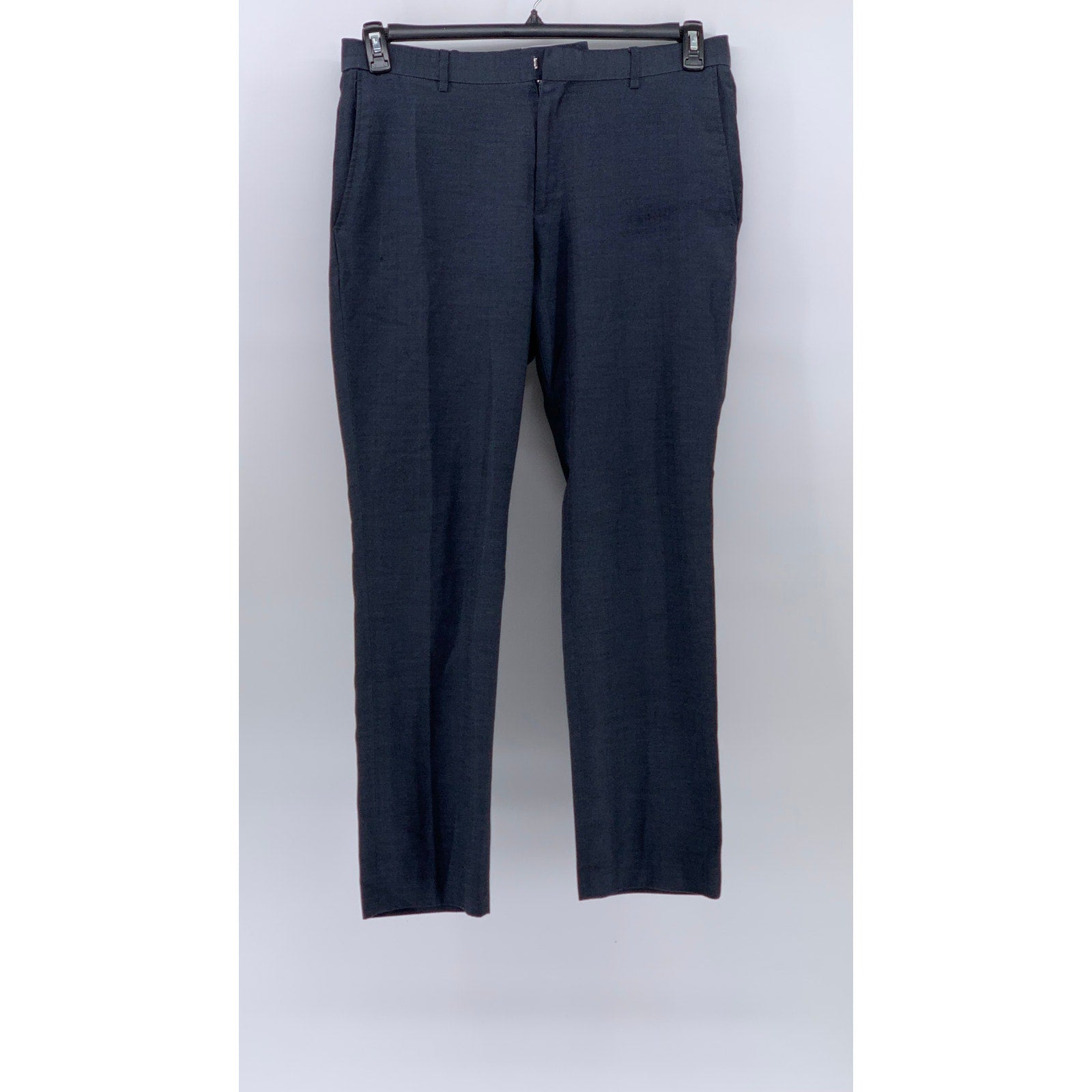 MICHAEL BRANDON Men's Navy Textured Slim-Leg Regular-Fit Pants SZ 36X32