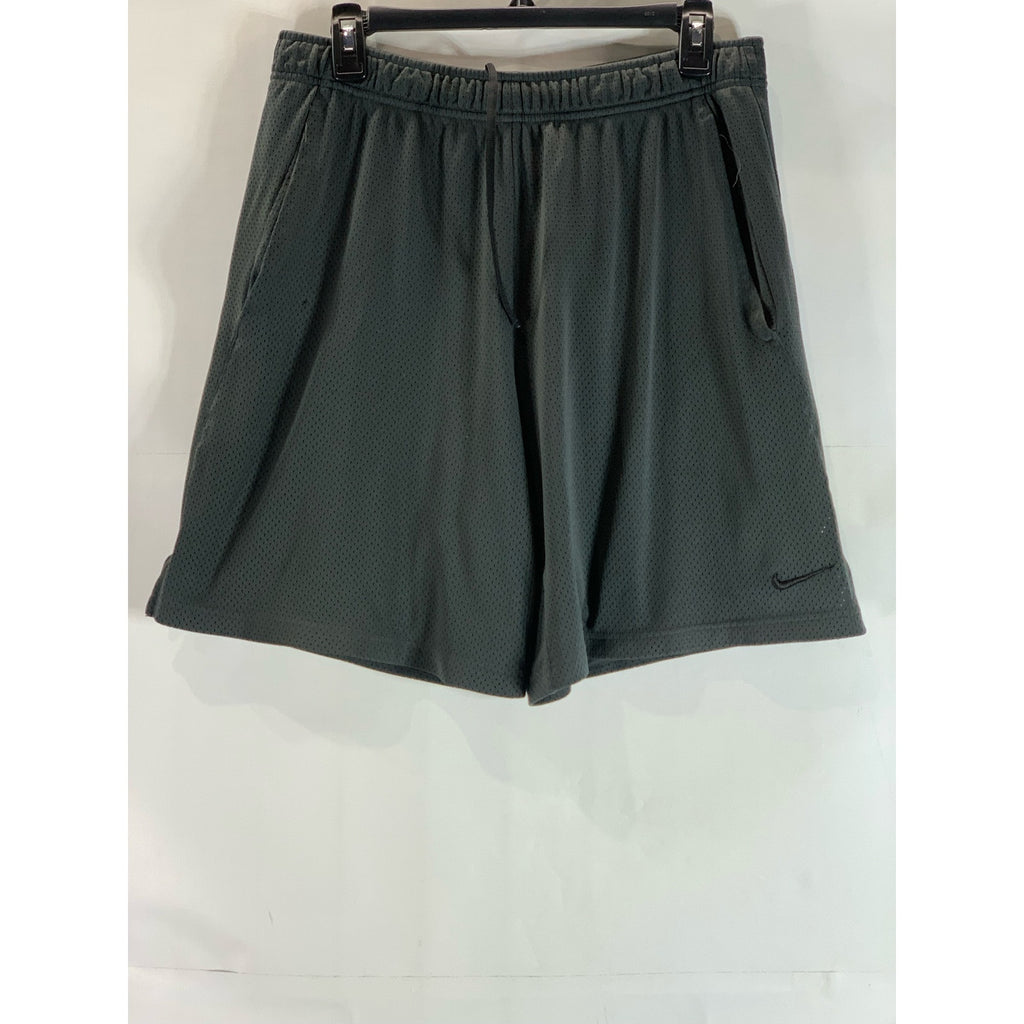 NIKE Men's Black Dri-fit Perforated Pull-On Drawstring Active Shorts SZ XL