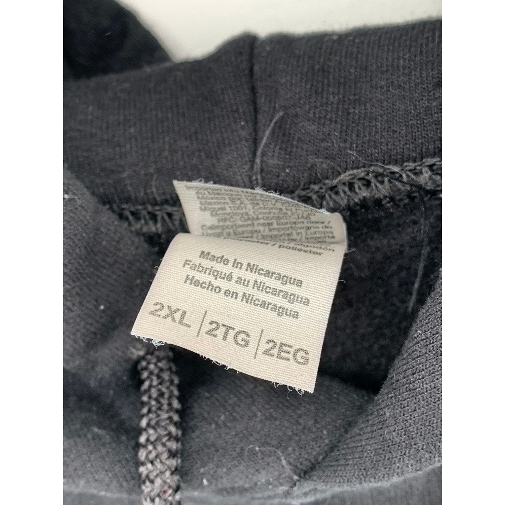 GILDAN Unisex Black-White Lady Luck Graphic Hoodie SZ 2XL