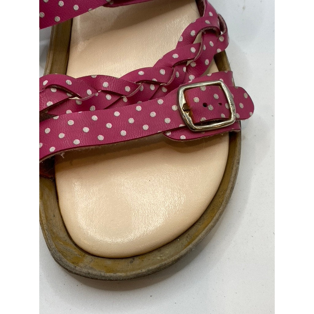 DIIN Women's Pink-White Polka Dot Slide Casual Sandals SZ 36(US6)