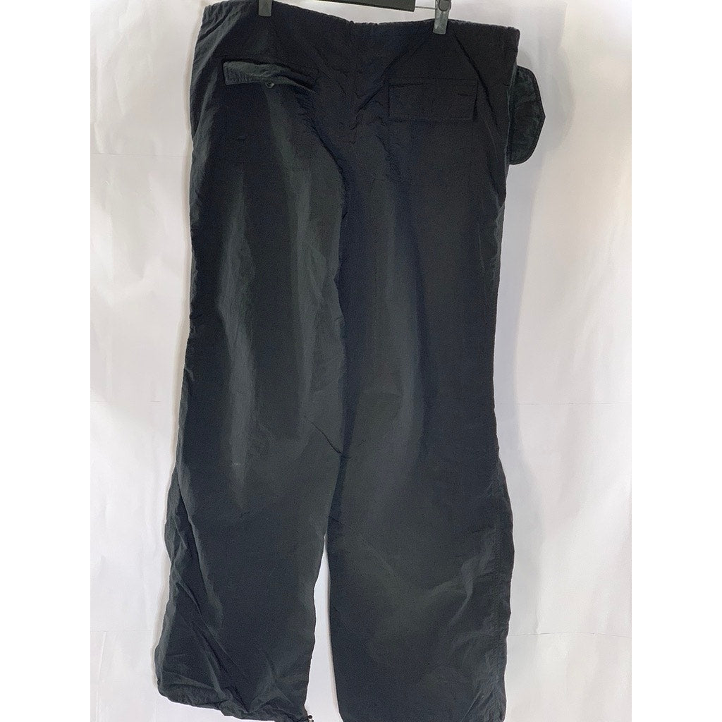 VANESSA LAB Women's Black Solid Drawstring Straight Leg Tech Pant SZ L