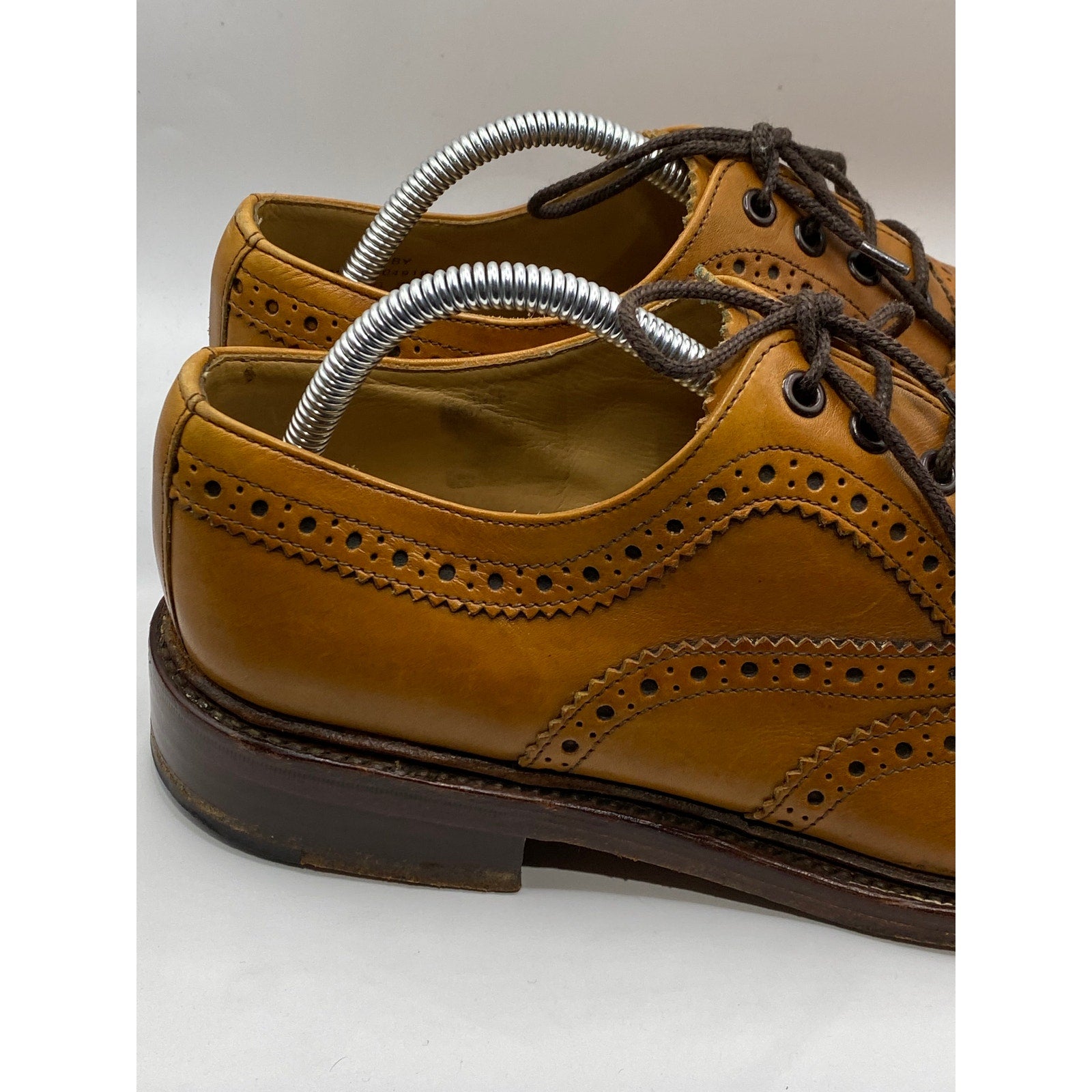 LOAKE 1880 Men's Brown Leather Ashby Wingtip Lace-Up Oxford Shoes SZ 8.5