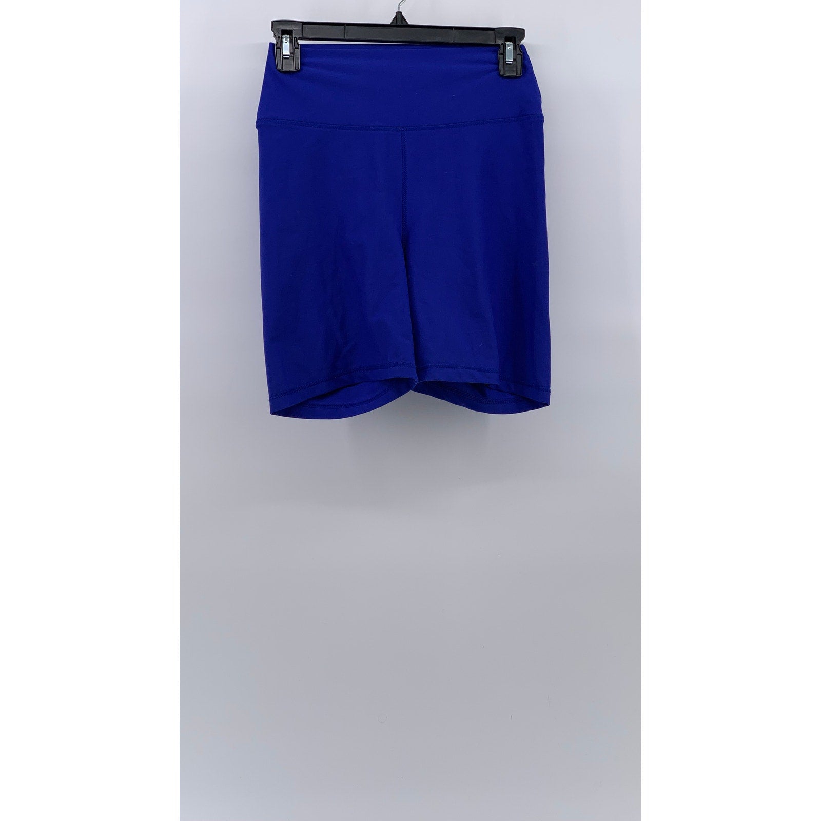 WEWOREWHAT Women's Blue Pull-On Casual High Rise Biker Shorts SZ M