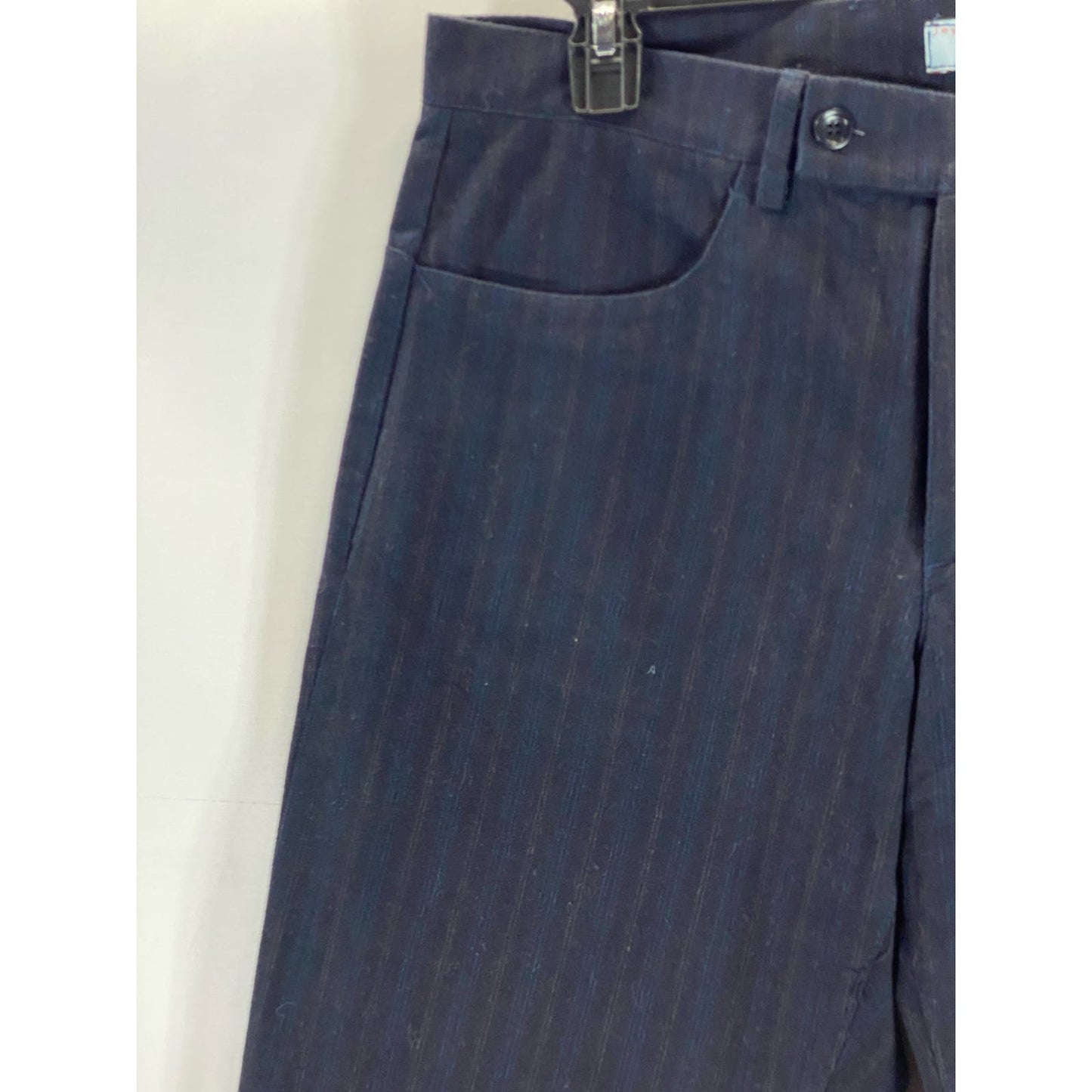 JCM JEY COLE MAN Men's Blue Striped Slim Straight-Leg Pant SZ 34X34