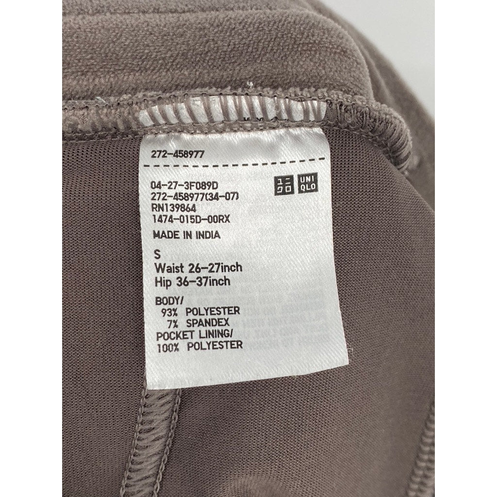 UNIQLO Women's Light Brown Extra Smooth Stretch Relaxed Fit Wide-Leg Pant SZ S