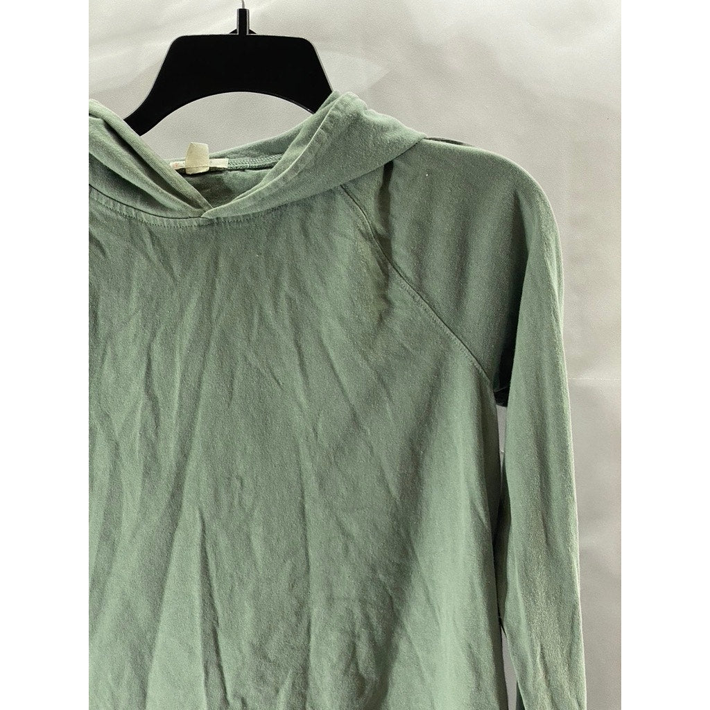 J.CREW Crewcuts Girls Green Lightweight Breathable Cotton Hoodie SZ XL(12-14)