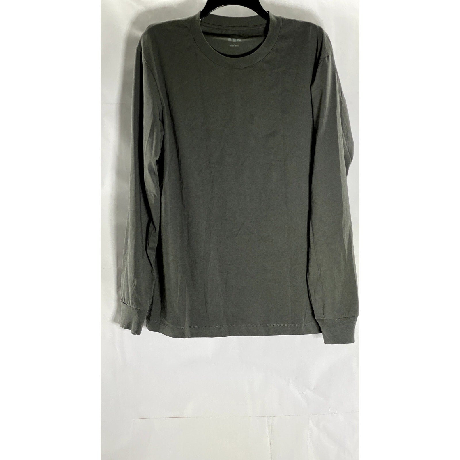 UNIQLO Men's Dark Gray Crewneck Airism Long Sleeve T-Shirt SZ L