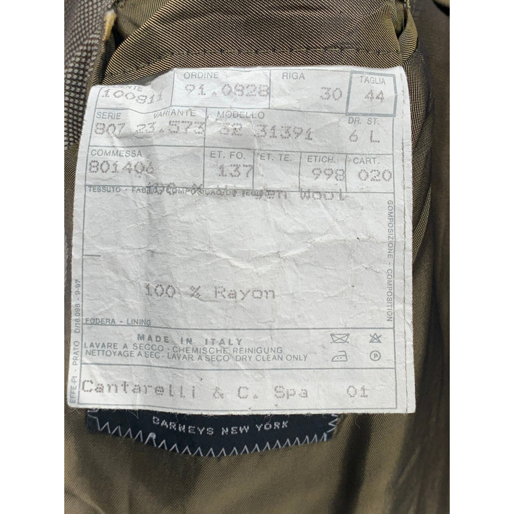 FRATELLI TALLIA DI DELFINO Men’s Brown One-Button Long Sleeve Blazer SZ 44