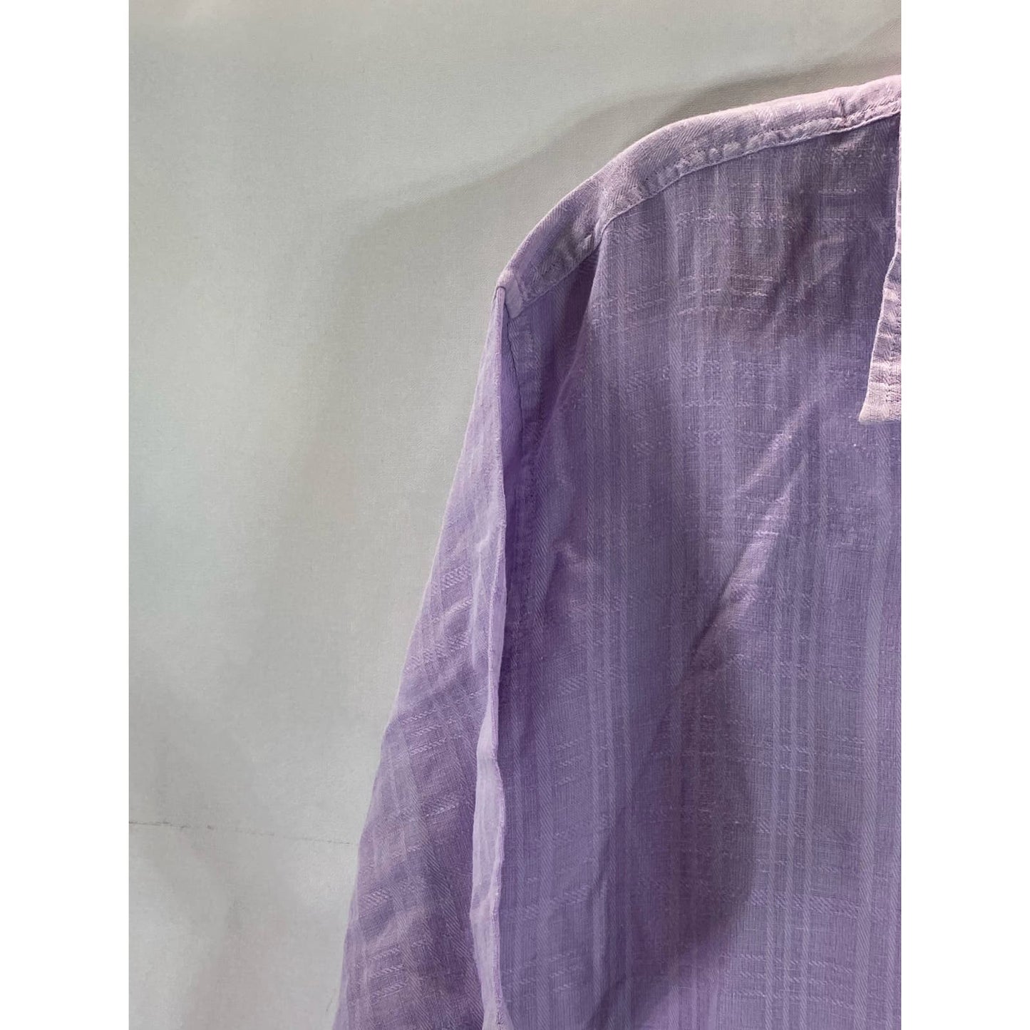 TASSO ELBA Island Men's Purple Linen-Blend Button-Up Short Sleeve Shirt SZ 2XL