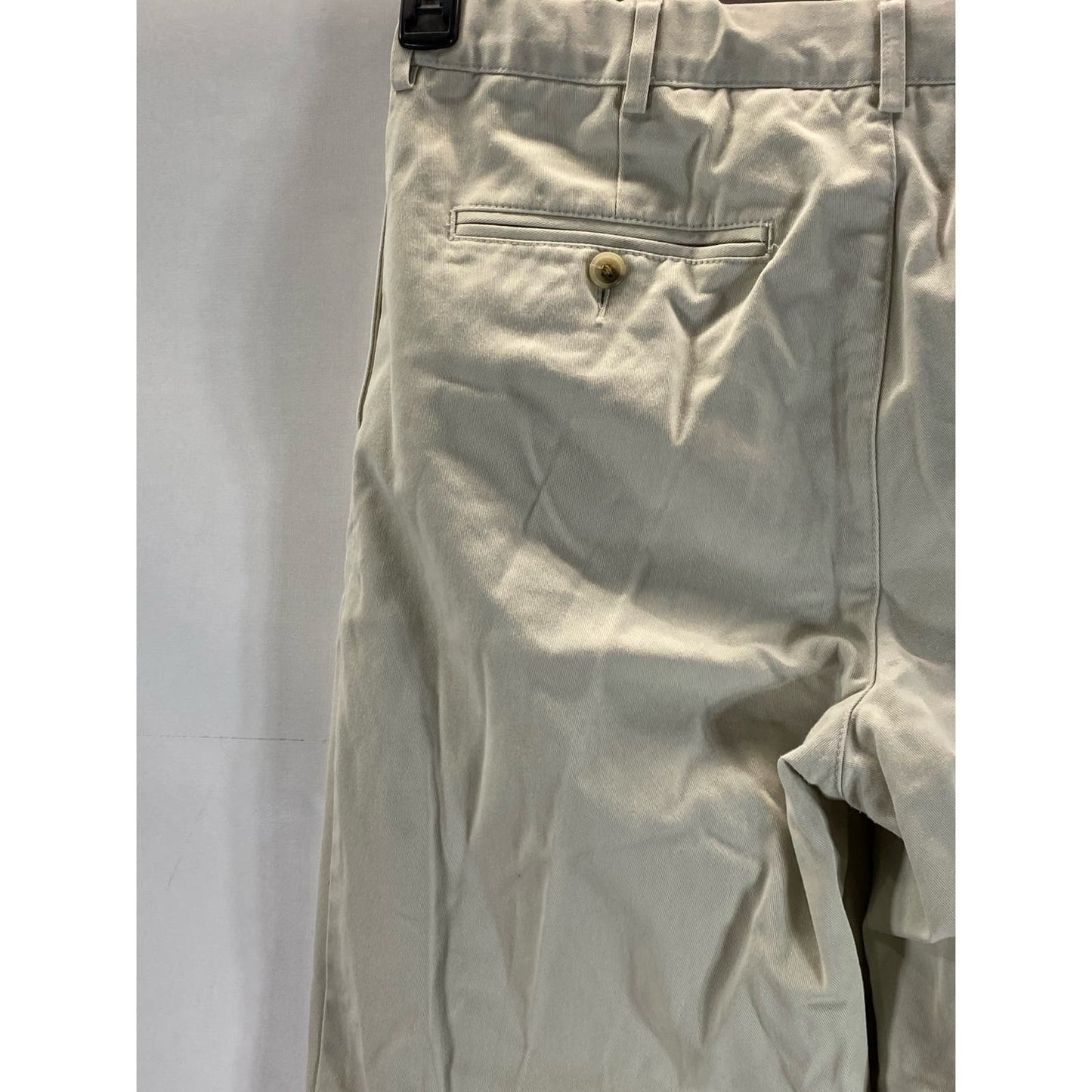 LANDS' END Men's Light Stone Traditional-Fit Pleated Chino Pant SZ 32X30