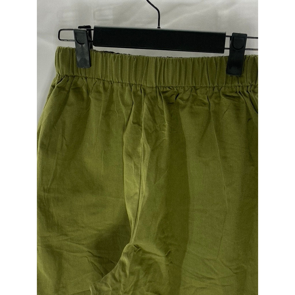 SHEIN Women’s Olive Green Drawstring Loose-Fit Pull-On Shorts SZ XS