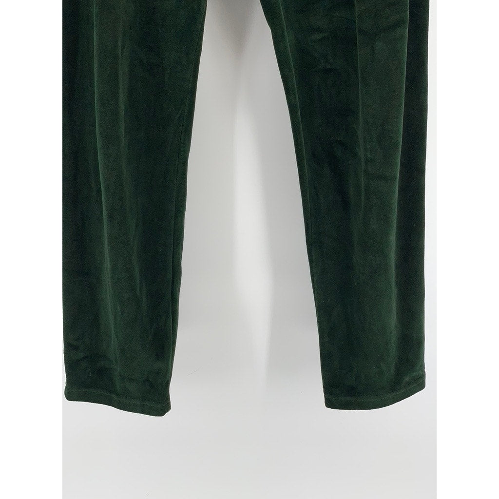 JONES WEAR Women's Dark Green Velour Sweatpants SZ L
